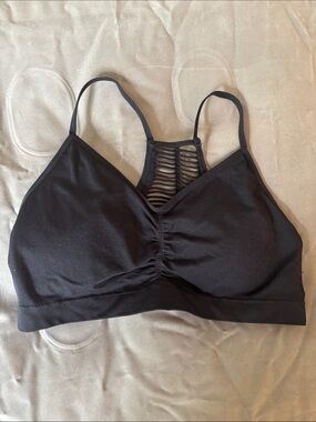 Black Seamless Strappy Back Bralette